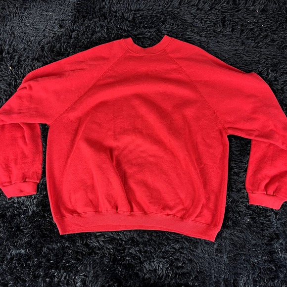 vintage 80s red blank tultex crewneck size XXL - Picture 3 of 4